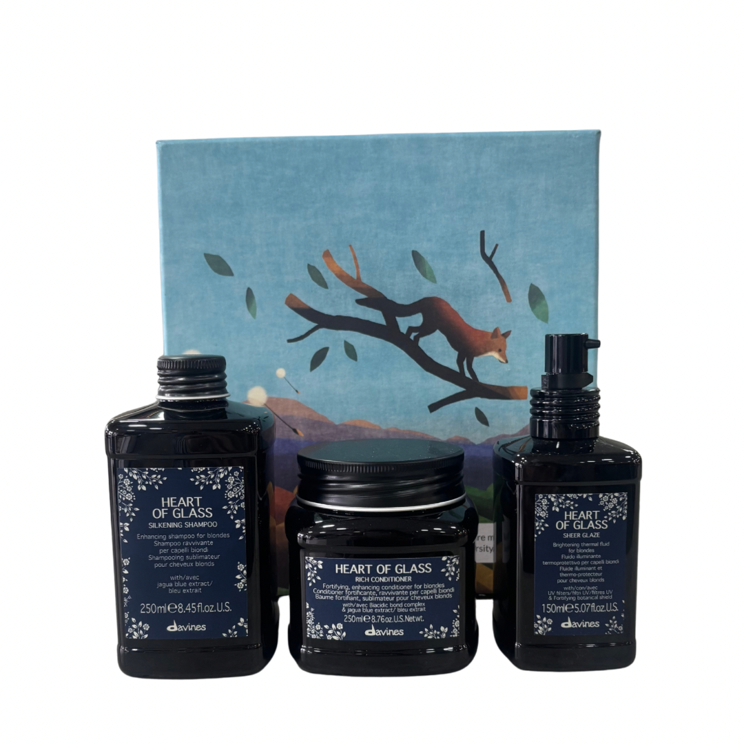 Davines Heart of Glass Gift Set, including FREE shampoo