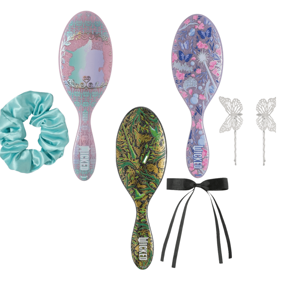 Wet Brush Wicked with hair accessory